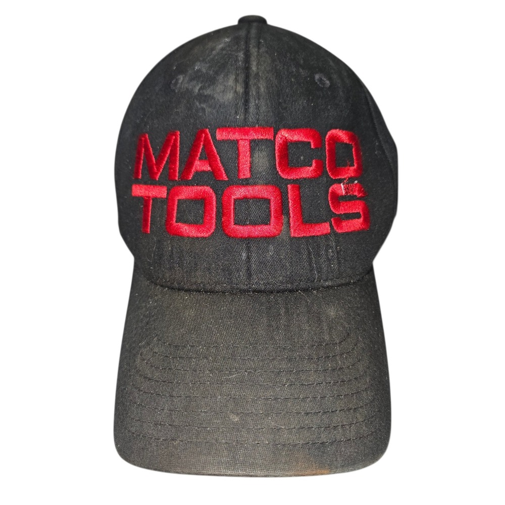 Matco Tools VTG Flexfit Yupoong Baseball Hat Cap Black Red Sz S-M